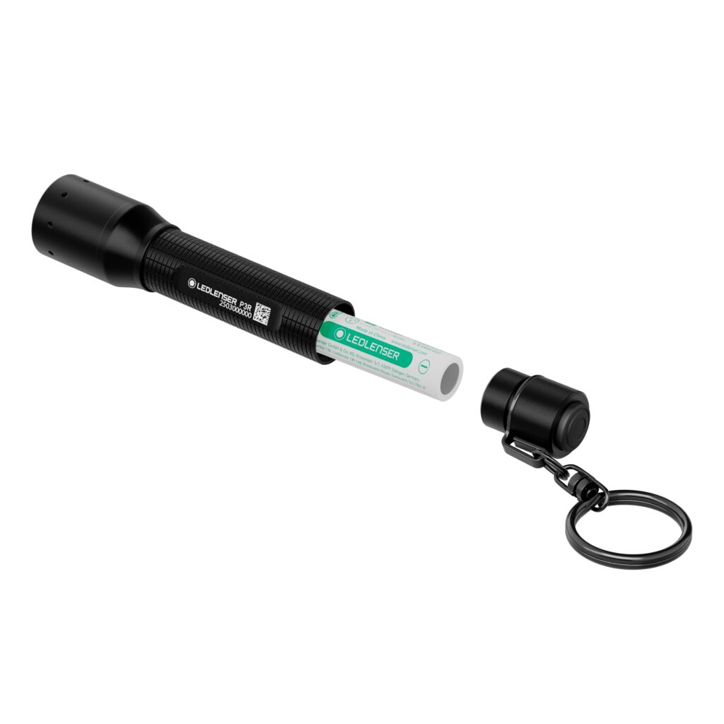LEDLENSER P3R Mini Rechargeable Flashlight  200 Lumens Keyring