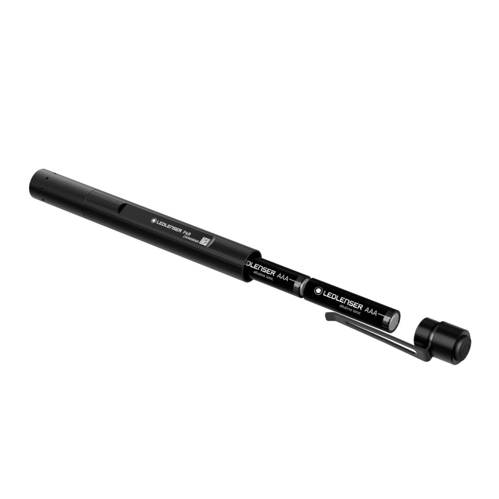 LED LENSER P4R Rechargeable Flashlight - 300 Lumens [Pen Light, Dual Power Source]