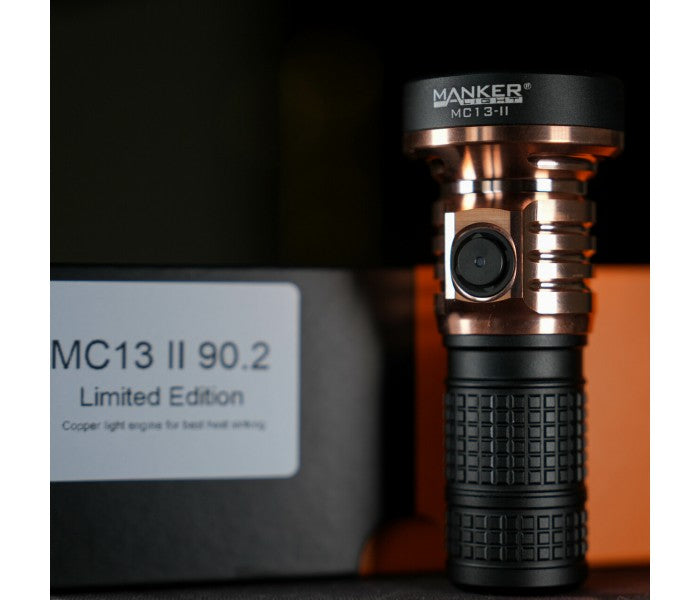 Manker MC13 II Cu Limited Edition Copper & Alu Luminus SBT90.2 Cool White LED 4500L USB Rechargeable Flashlight