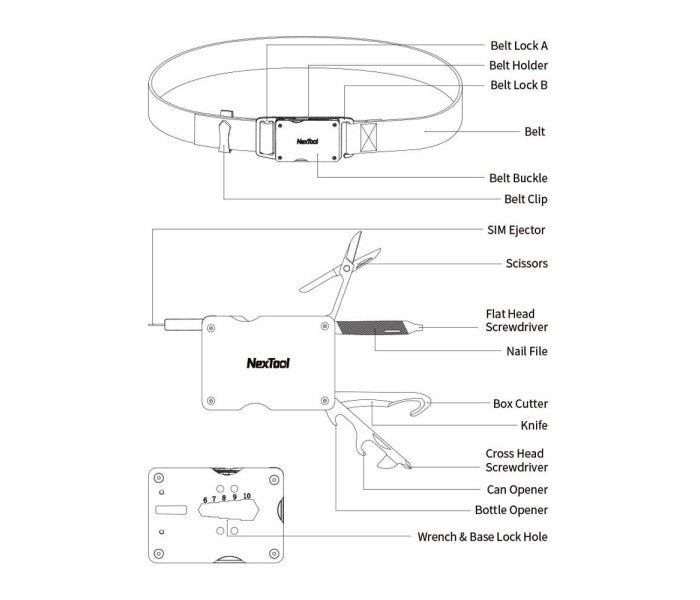 NexTool Multifunctional Belt P50 NE20350