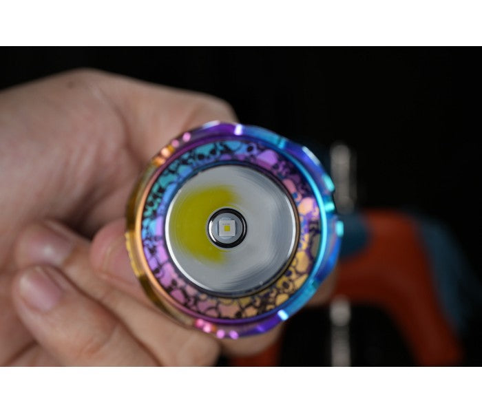 Manker Striker Mini Color Ti TITANIUM NEBULA (SKULL) Osram KW CSLNM1.TG LED 635L Rechargeable Pocket Tactical Flashlight