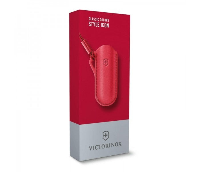 Victorinox Leather Pouch Classic Colors Style Icon Red 58mm 4.0670