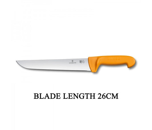 Victorinox Swibo 26cm Wide Straight Rigid Slaughter Butcher Knife 5.8431.26