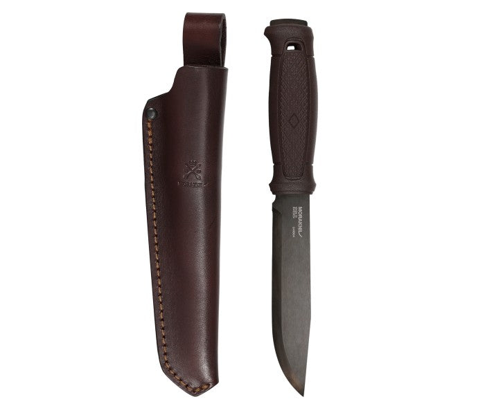MoraKniv Garberg Grand Blackblade (C) Bushcraft Knife with Leather Sheath 14640
