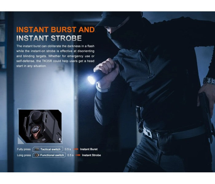 Fenix TK35R Luminus SFT25R LED 5800L + SST08 UV Multi-Mode Rechargeable Flashlight