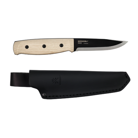 MoraKniv Lok BlackBlade (S) Ash Wood Wilderness Knife 14085