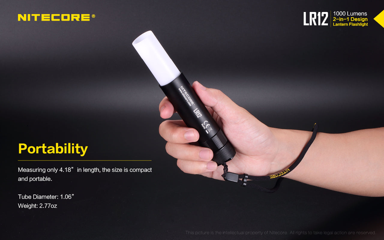 Nitecore LR12 1000 Lumens 2IN1 Flashlight Lantern