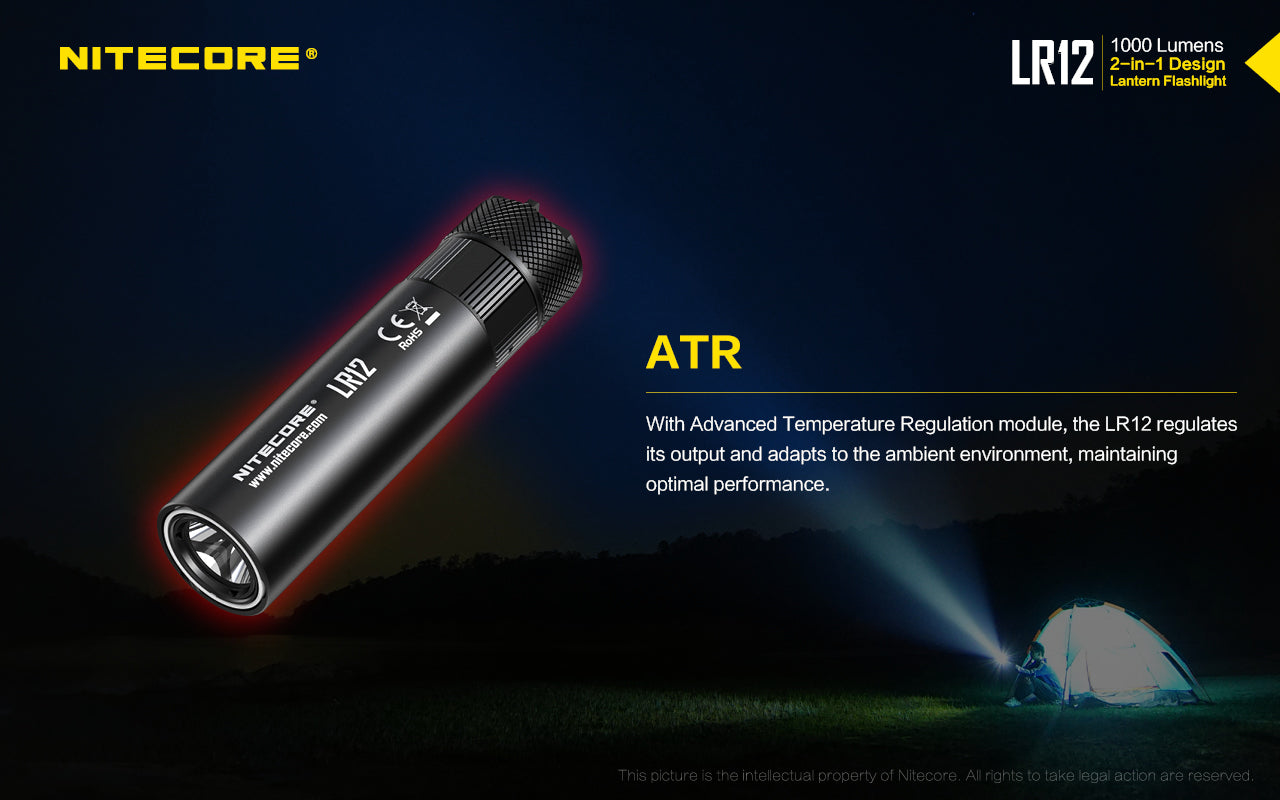 Nitecore LR12 1000 Lumens 2IN1 Flashlight Lantern