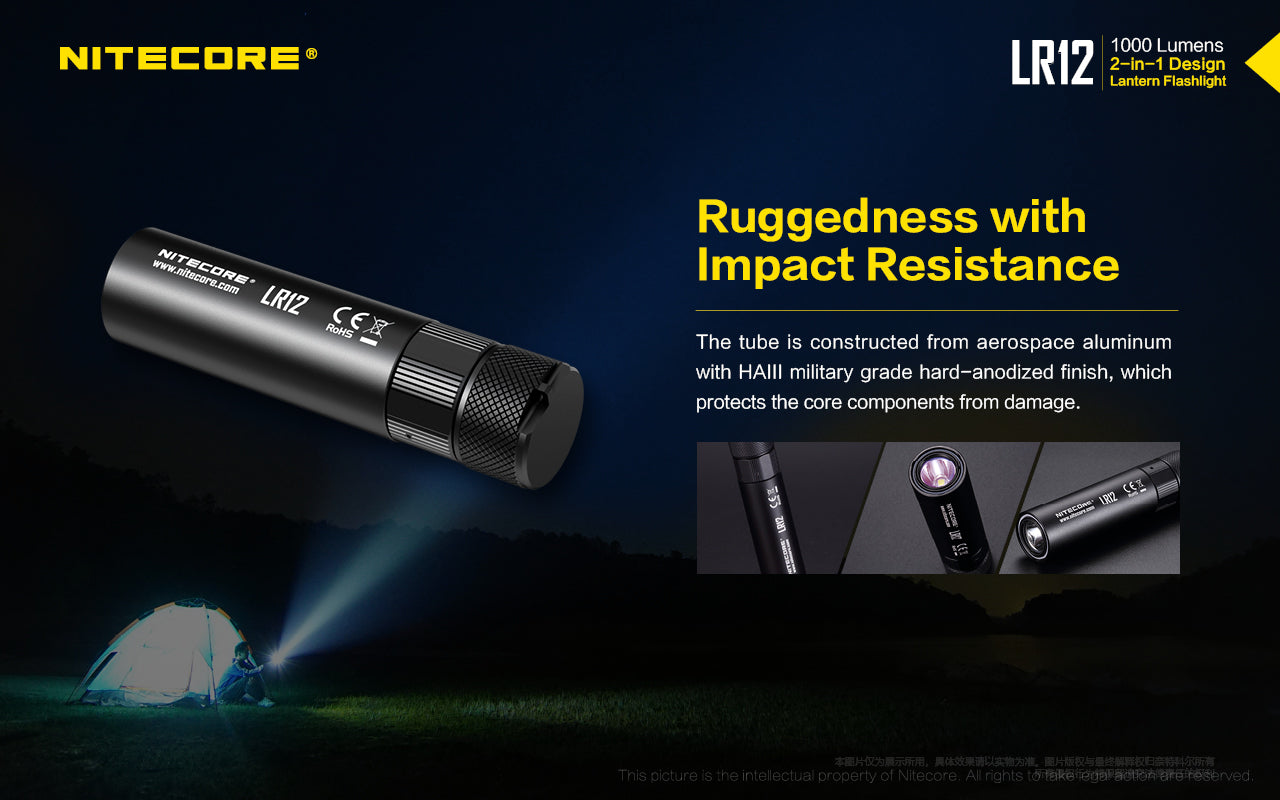 Nitecore LR12 1000 Lumens 2IN1 Flashlight Lantern