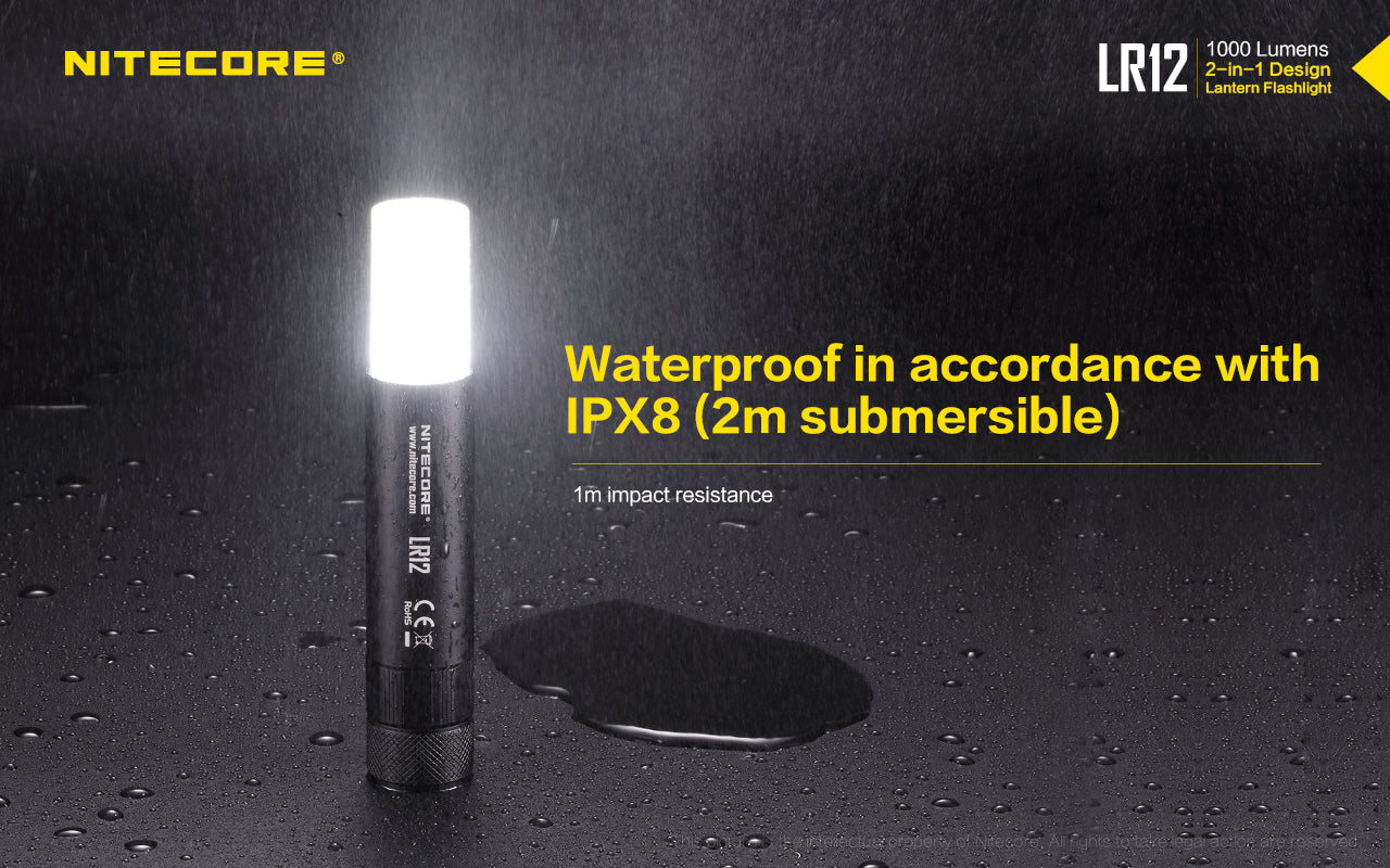 Nitecore LR12 1000 Lumens 2IN1 Flashlight Lantern
