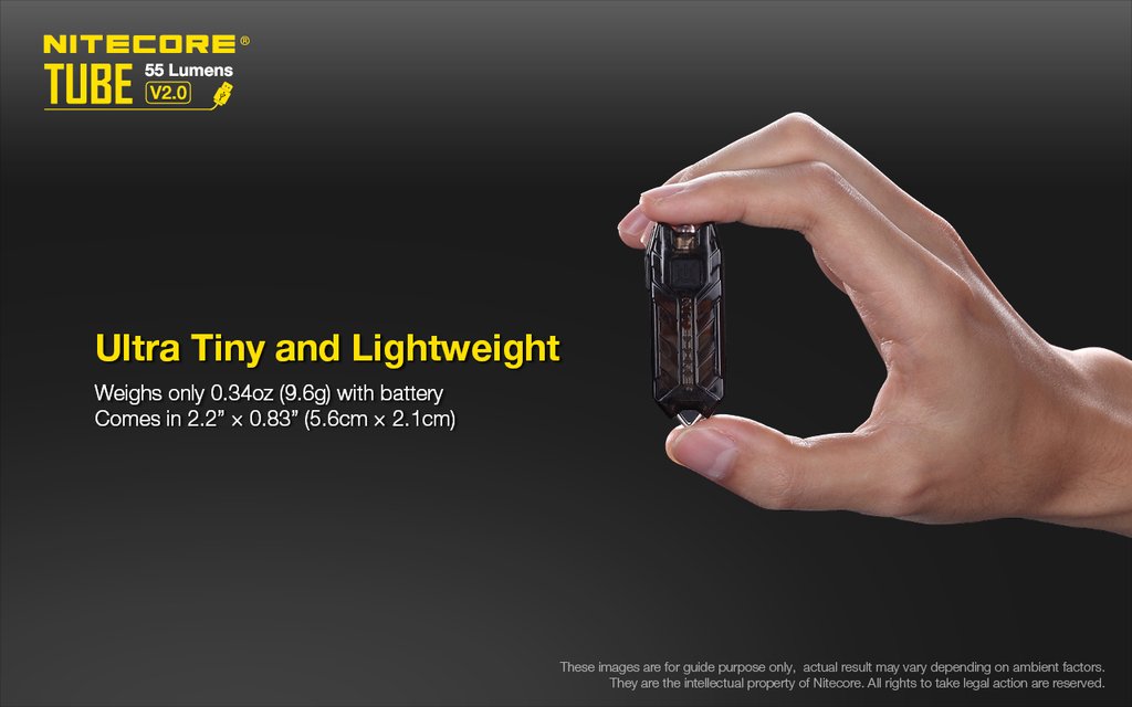 Nitecore Tube V2.0 55 Lumens Rechargeable Flashlight