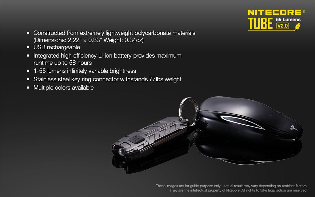 Nitecore Tube V2.0 55 Lumens Rechargeable Flashlight