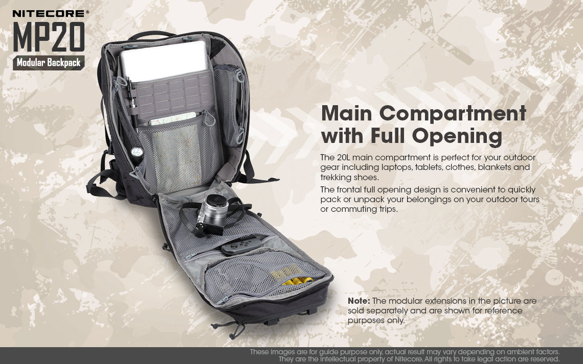 Nitecore MP20 Tactical Multi-Purpose Modular Molle Backpack