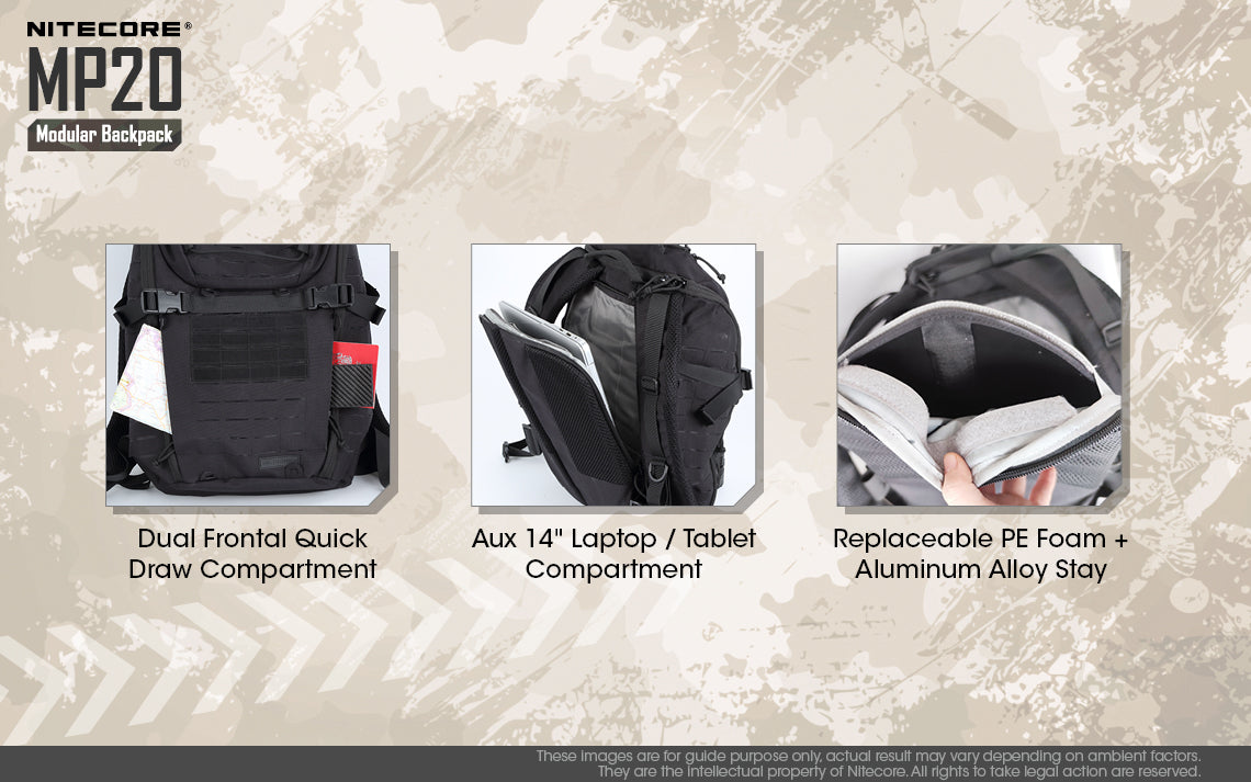 Nitecore MP20 Tactical Multi-Purpose Modular Molle Backpack
