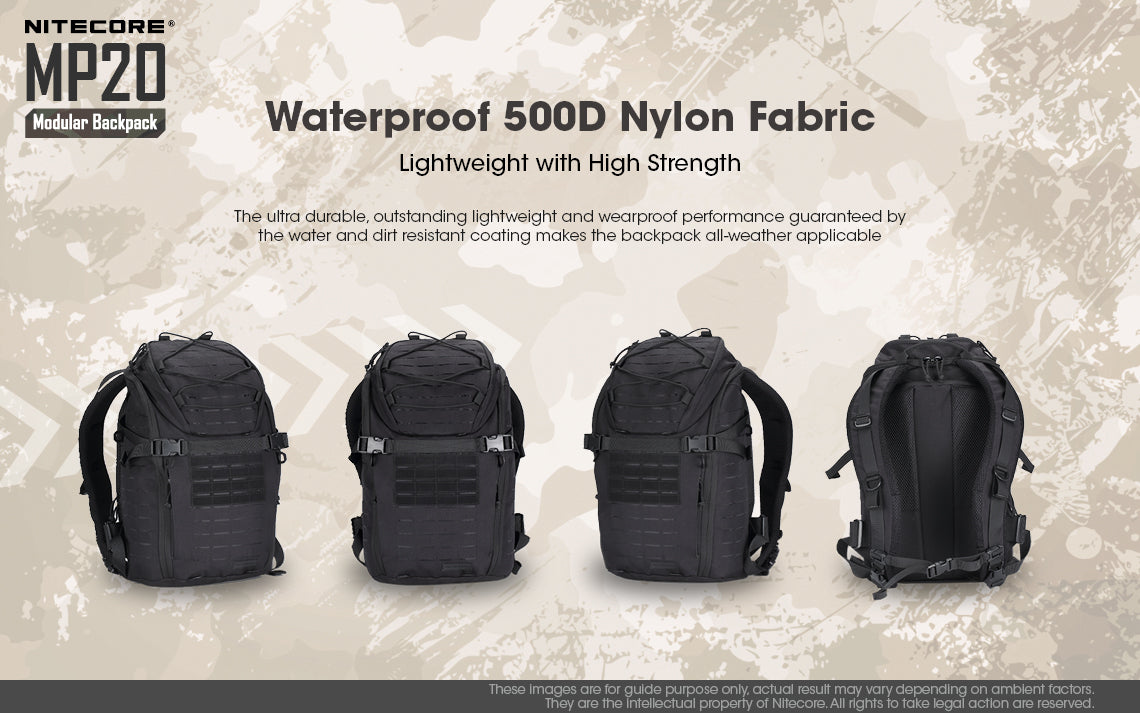 Nitecore MP20 Tactical Multi-Purpose Modular Molle Backpack