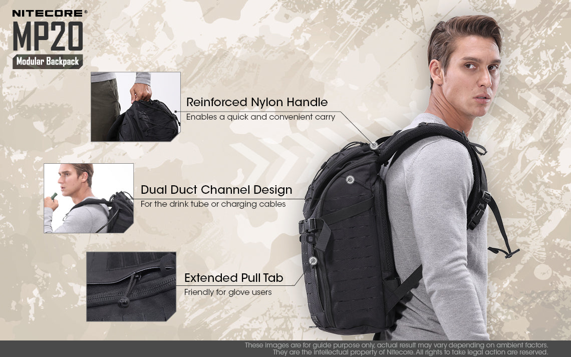 Nitecore MP20 Tactical Multi-Purpose Modular Molle Backpack