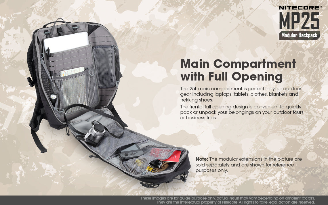 Nitecore MP25 Tactical Multi-Purpose Modular Molle Backpack