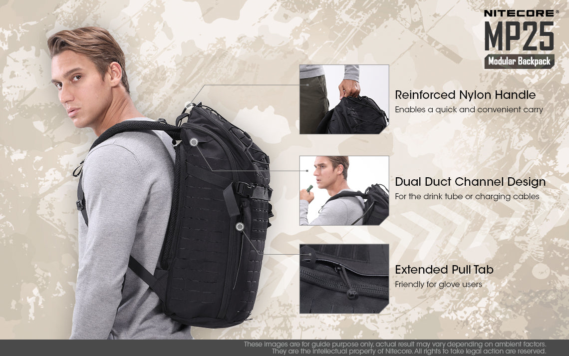 Nitecore MP25 Tactical Multi-Purpose Modular Molle Backpack