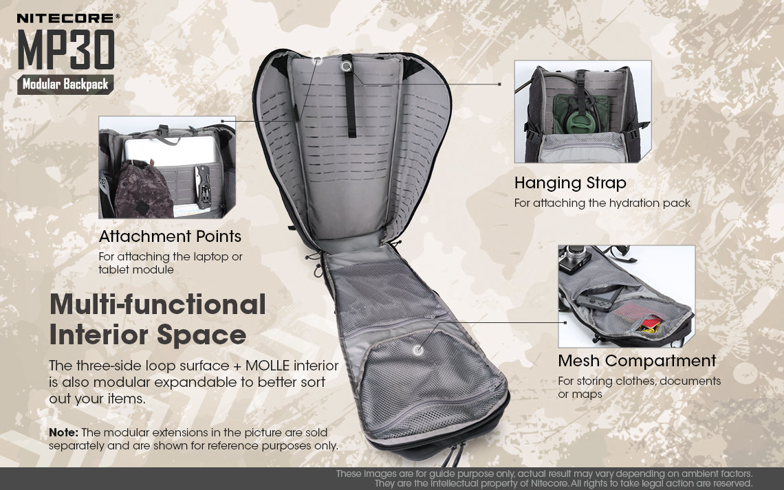 Nitecore MP30 Tactical Multi-Purpose Modular Molle Backpack