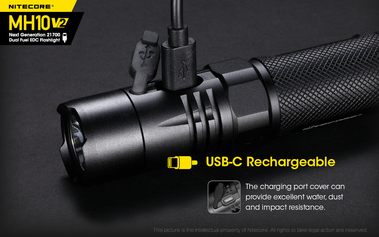 Nitecore MH10 V2 1200 Lumens Rechargeable Flashlight