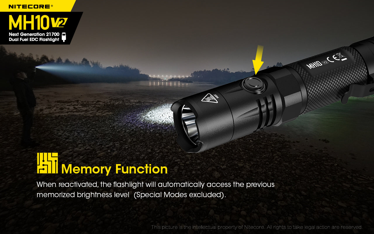 Nitecore MH10 V2 1200 Lumens Rechargeable Flashlight