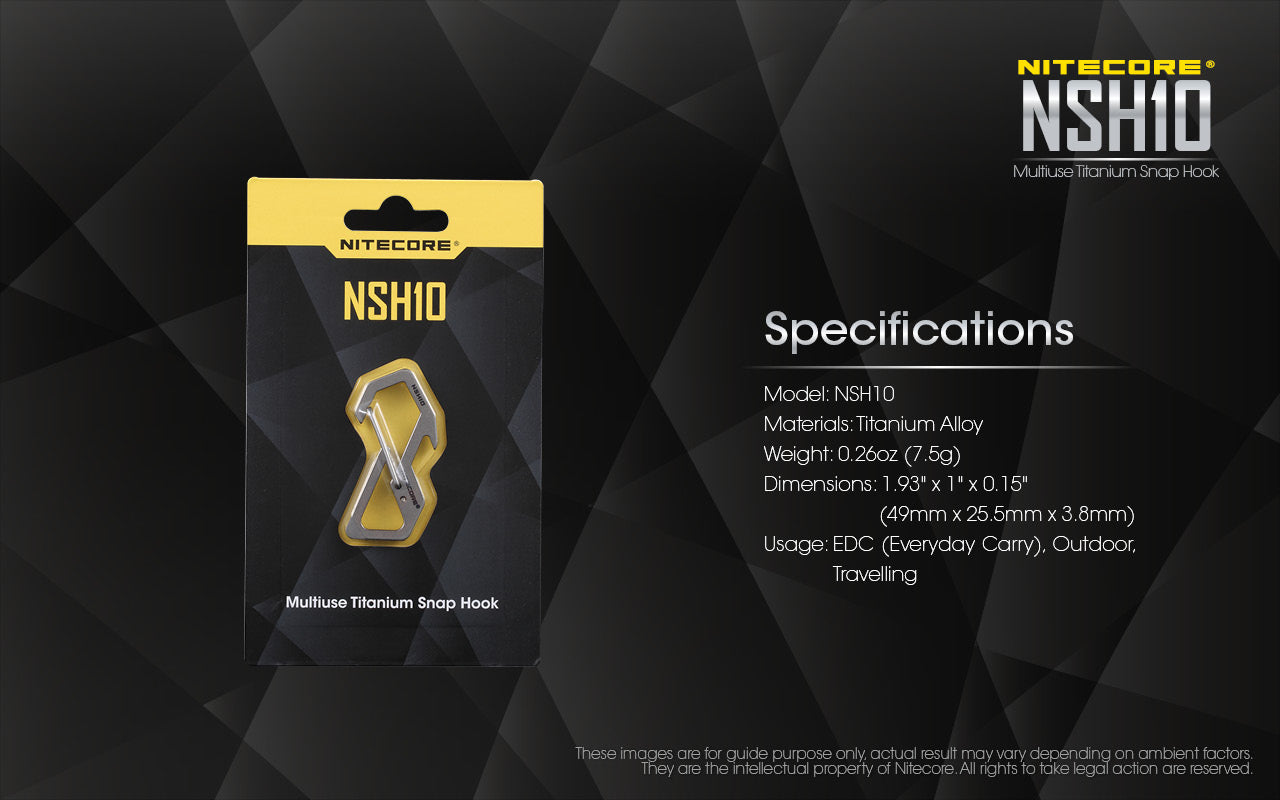 Nitecore NSH10 Titanium Snap Hook Carabiner