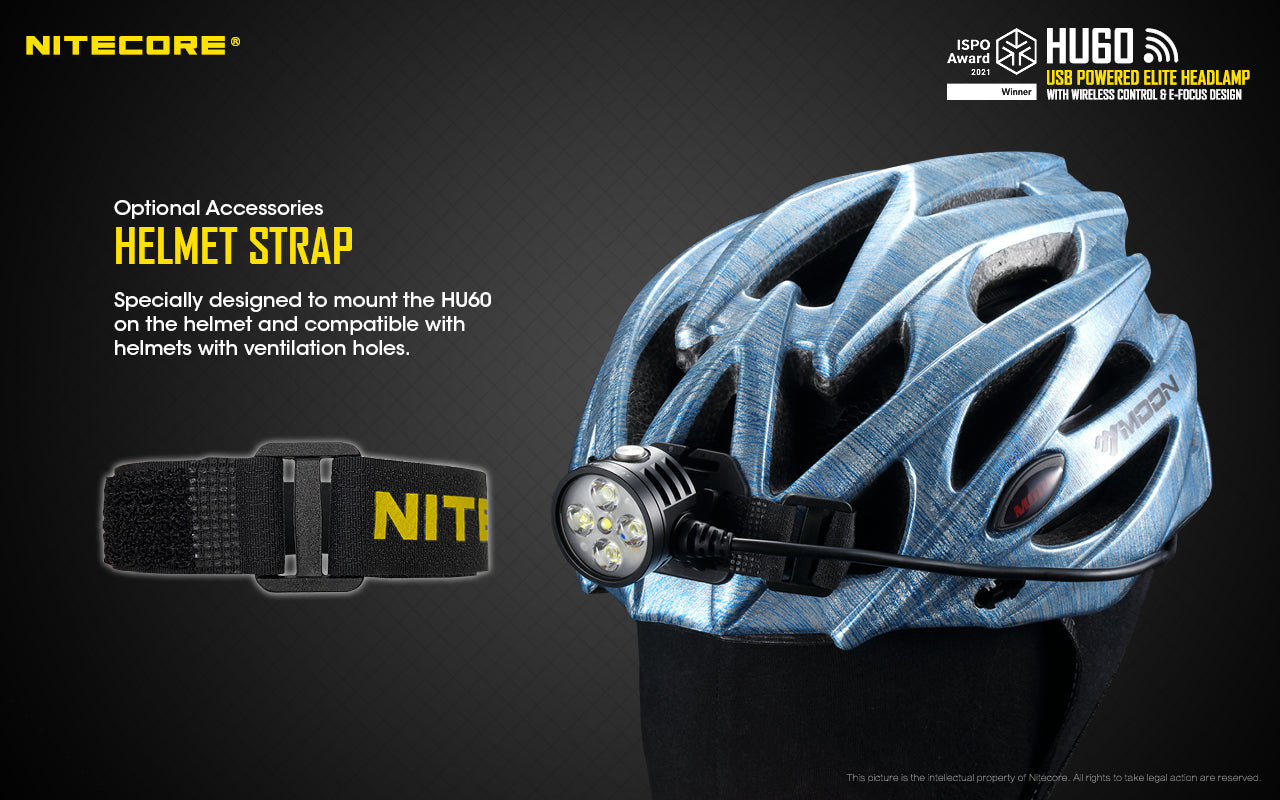 NITECORE Biking Accessories For Hu60 Headlamp Bike Mount And Helmet Strap