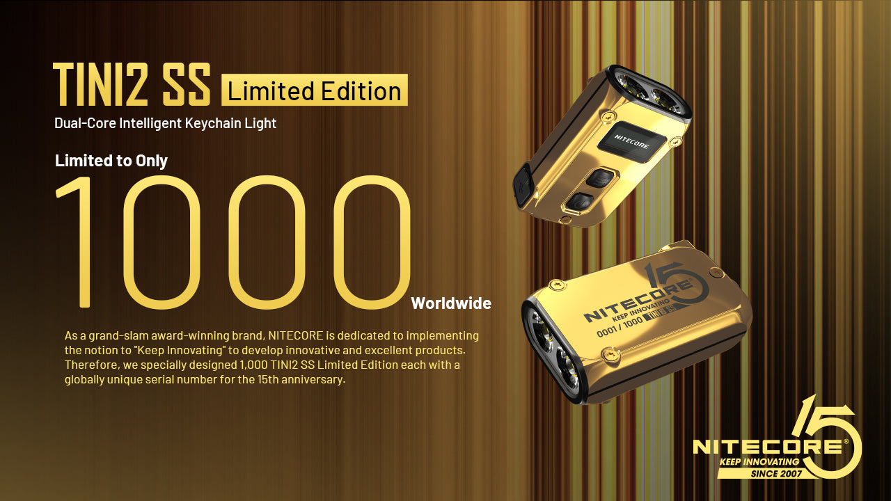 Nitecore TINI 2 SS Limited Edition Gold 500 Lumens