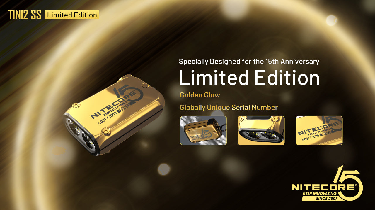 Nitecore TINI 2 SS Limited Edition Gold 500 Lumens