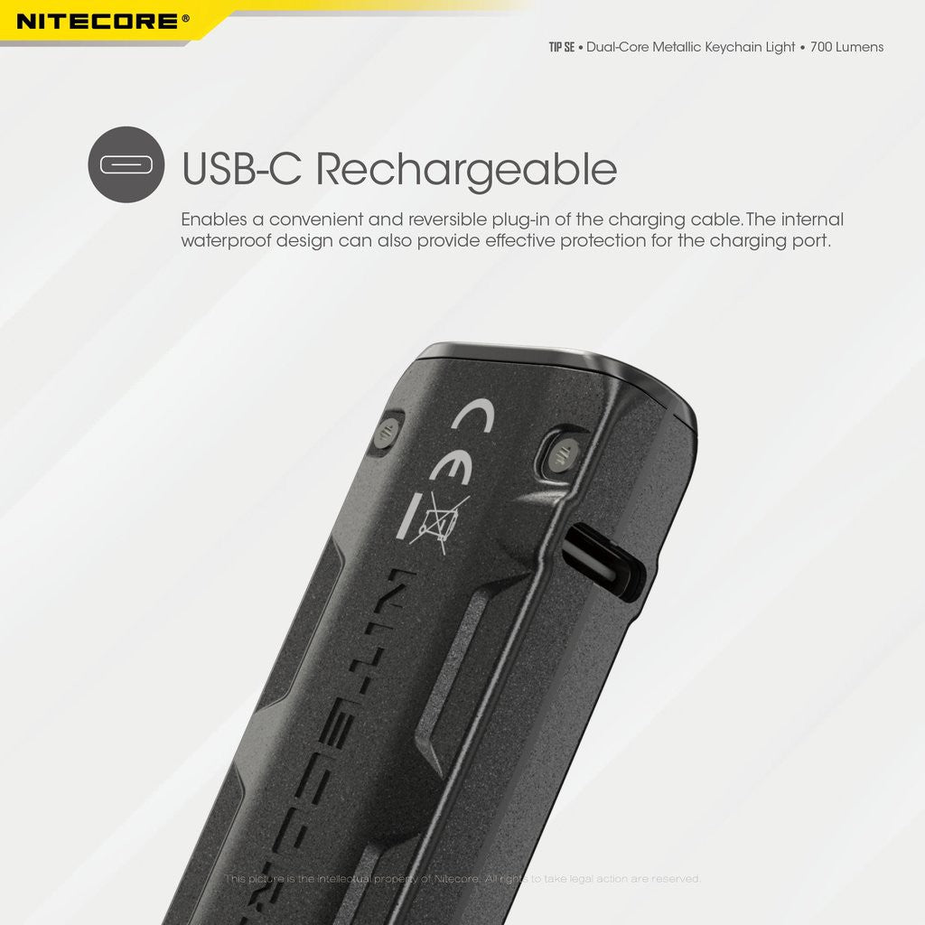 Nitecore Tip SE 700 Lumens Rechargeabla Keychain EDC Flashlight