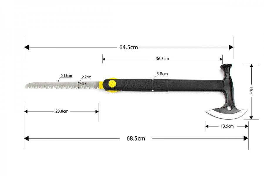 Ganzo Firebird Axe Hammer with Saw and Fire Starter FSA02-YE