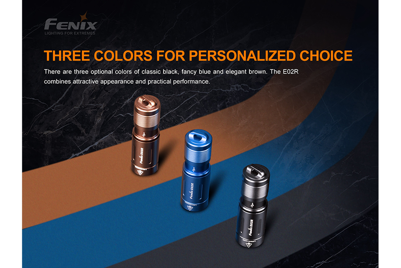 FENIX E02R 200 Lumens Rechargeable EDC Flashlight