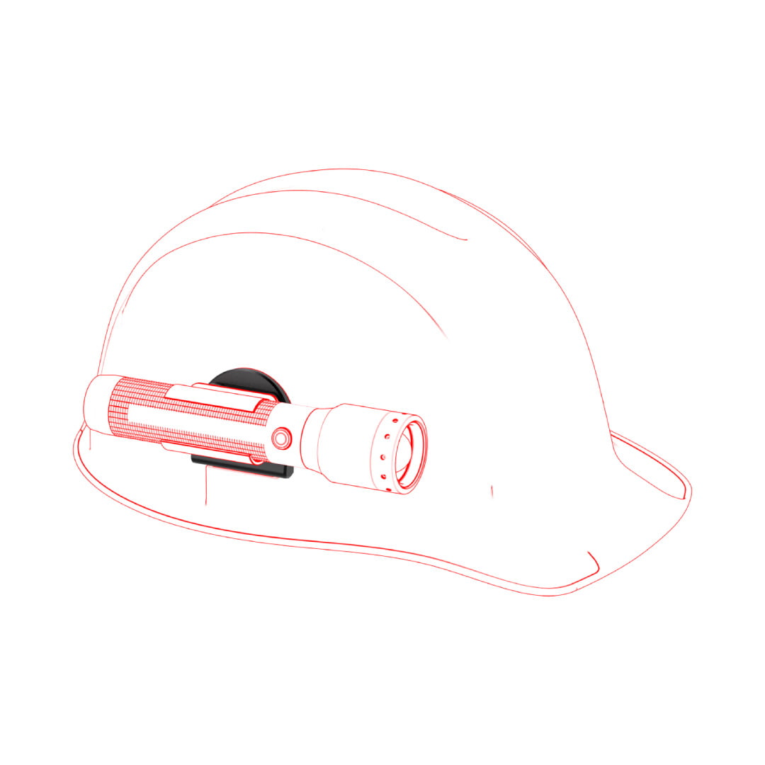 LED LENSER Helmet Mount for Euroslot Type A