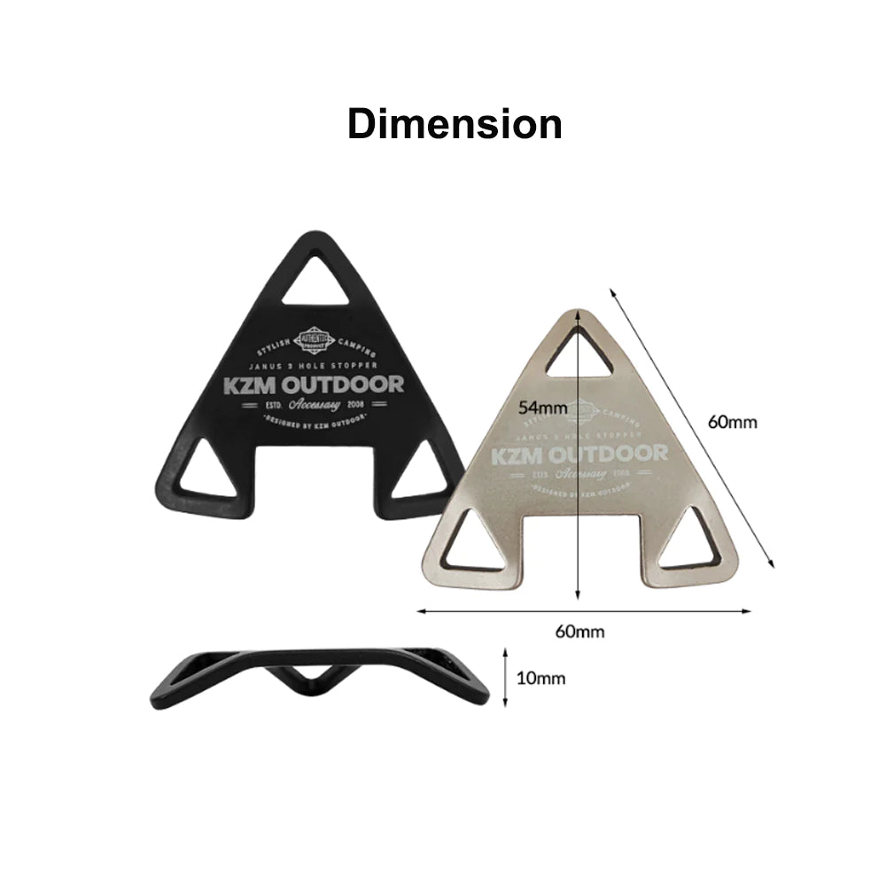 KZM Janus Triangle Stopper Black 8pcs