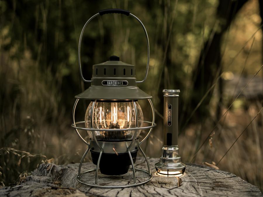 Barebones Railroad Lantern -USB Rechargeable Classic LED Camping Lantern