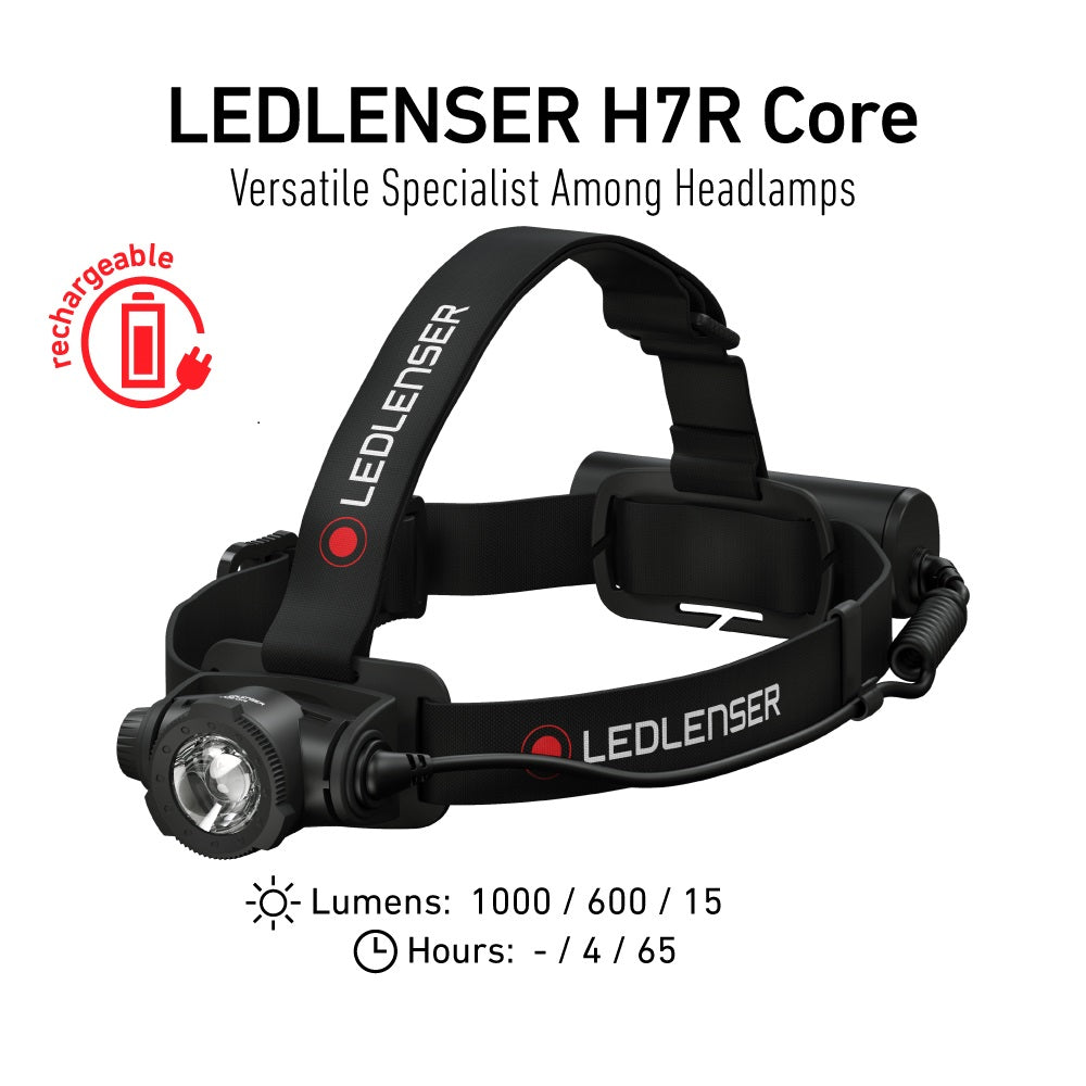LED LENSER H7R Core Rechargeable Headlamp 1000 Lumens