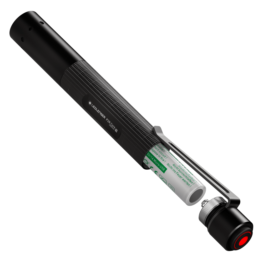 LEDLENSER P2R Core Rechargeable Pen Light, 120 Lumens, Advanced