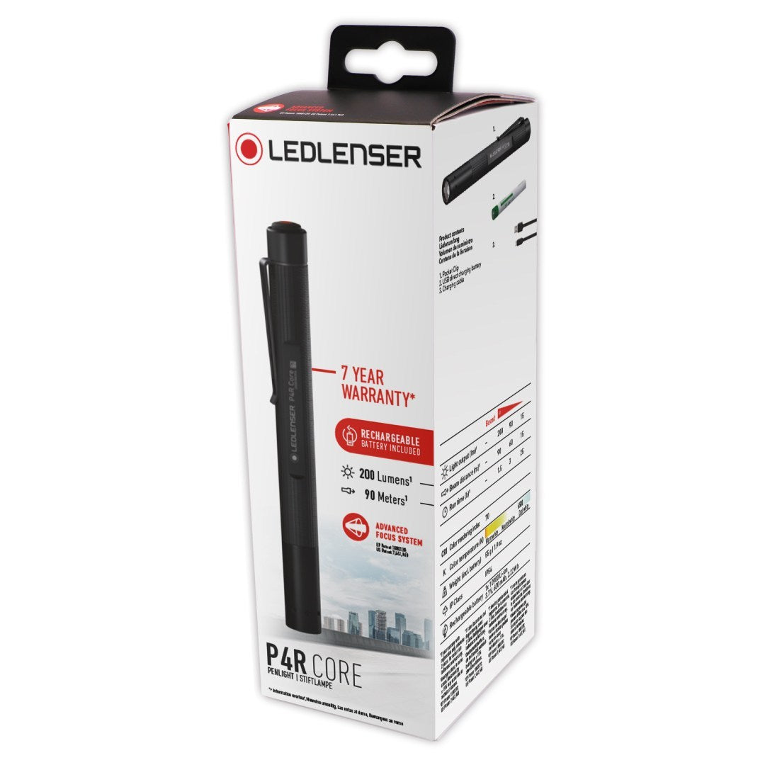 LED LENSER P4R Core Rechargeable Flashlight 200 Lumens