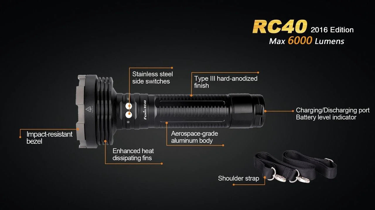 Fenix RC40 XM-L U2 Rechargable LED Flashlight 6000 Lumens