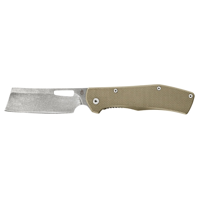 Gerber Flatiron Cleaver Folding Knife G10 Frame Lock