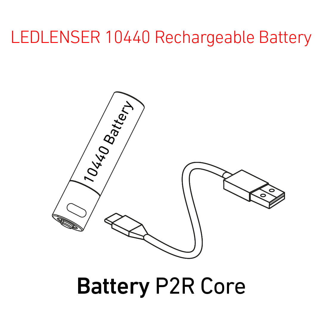 P2R Core rechargeable 10440 Li-ion battery