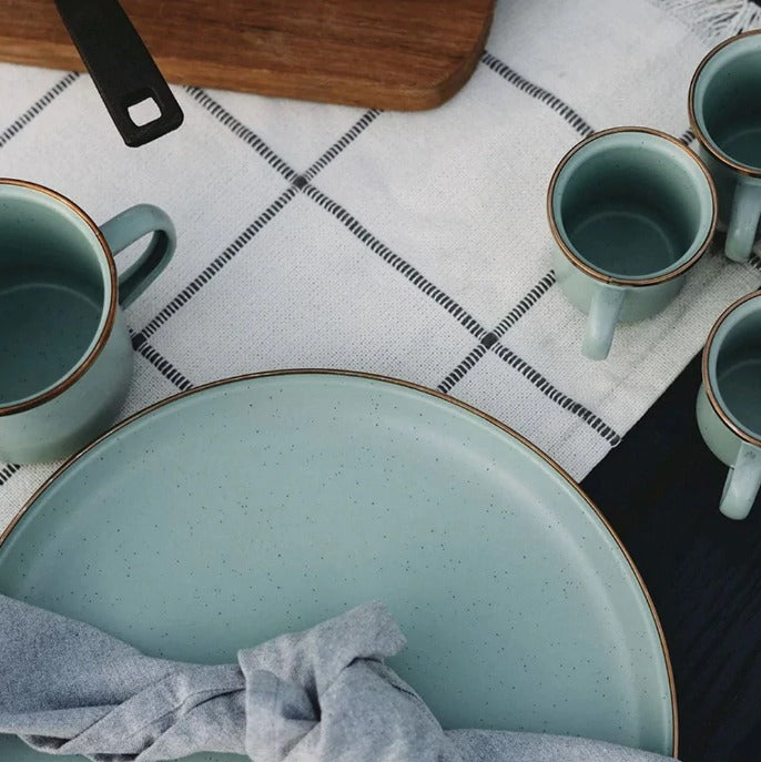 Barebones Enamel Deep Plate Set of 2