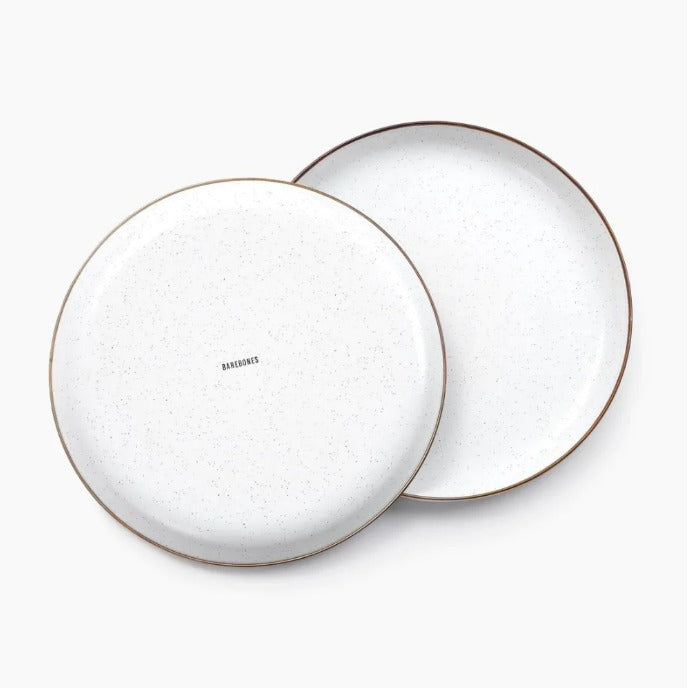 Barebones Enamel Deep Plate Set of 2