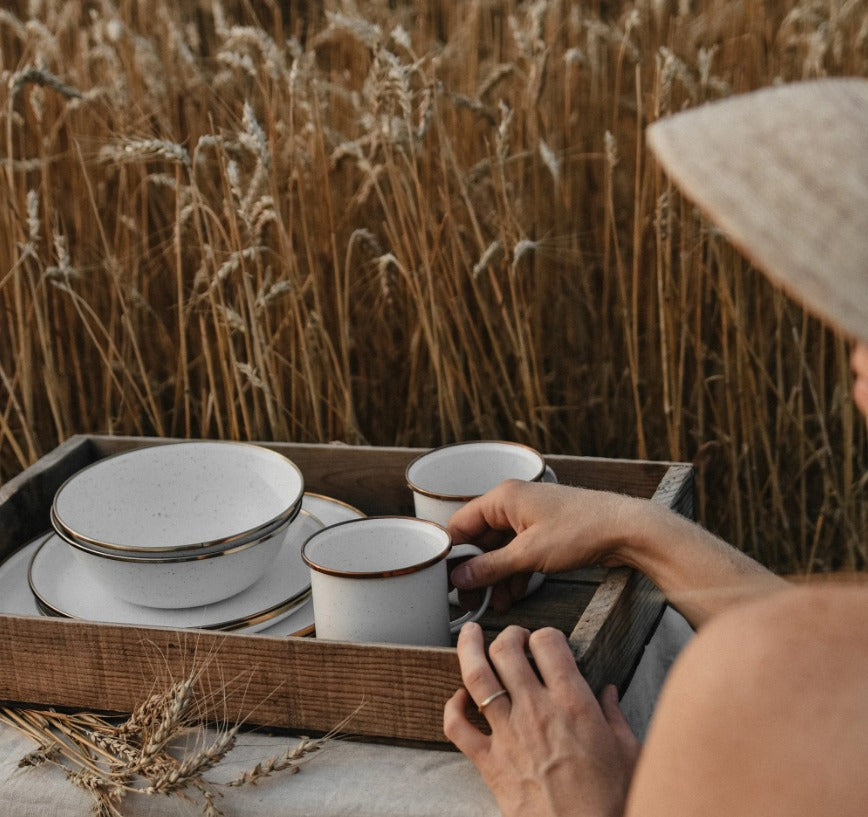 Barebones Enamel Bowl Set of 2