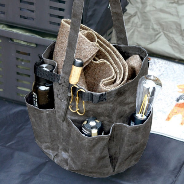 Post General Waxed Canvas Tool Bag Round