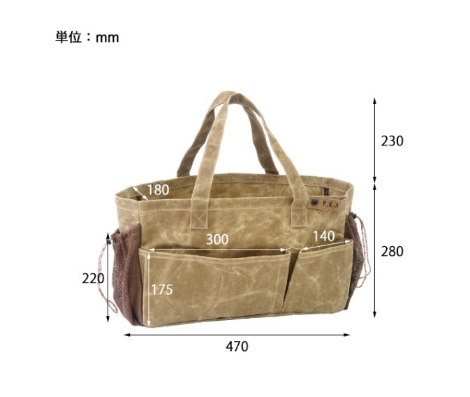 Post General Waxed Canvas Tool Bag Rect