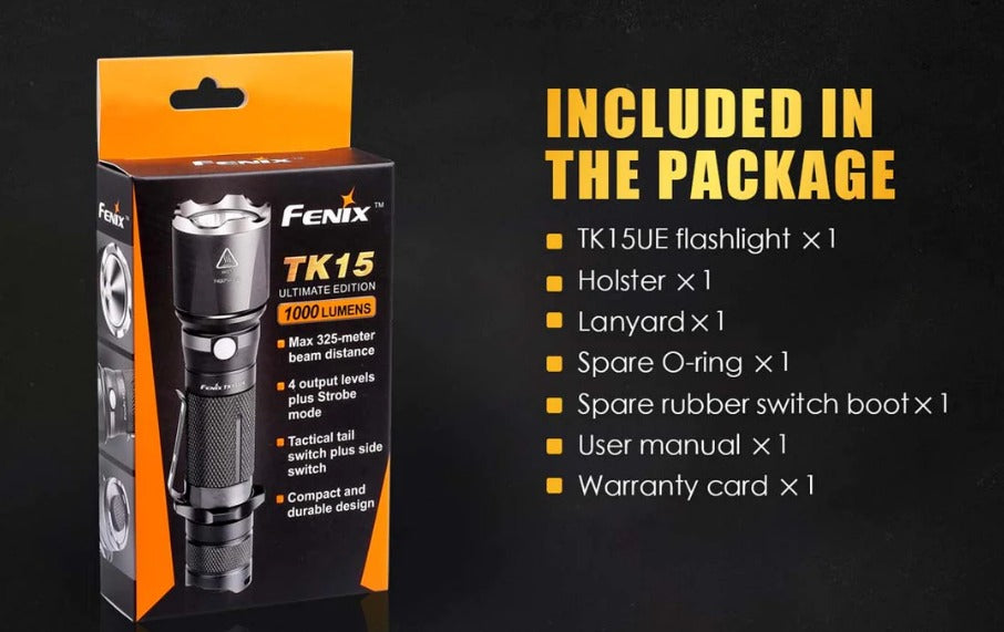 FENIX TK15UE Tactical Flashlight 1000 Lumens