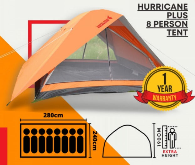 Deer Creek Hurricane Plus 8 Person Outdoor Camping Tent Waterproof Double Layer