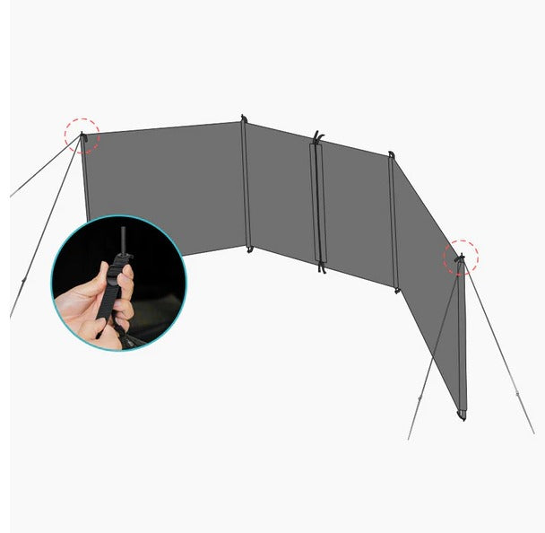 [Imported from Korea] KZM Dual Wind Screen - Outdoor Camping Windproof Screen