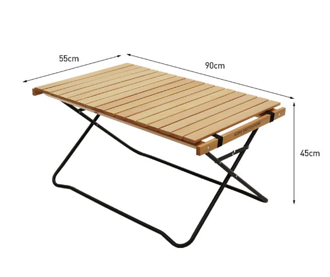 KZM Winsome Wood Roll Up Table